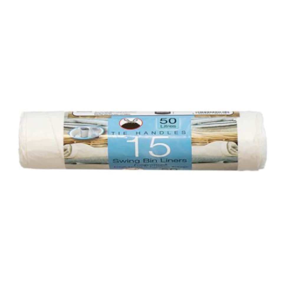 TidyZ Scented Tie Handle Bin Liners 15L 30 Pack - Fresh Linen
