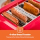 image 3 of GEEPAS 4 Slice Toaster 1400W, Red