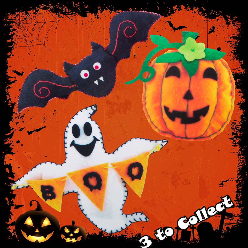 image 1 of PMS Halloween Ghost Craft Kit - Felt Activity for Kids, Reusable Party Decoration