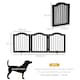 image 7 of PawHut Freestanding Pet Gate Safety Barrier 3 Pannel w/ Support Feet Black