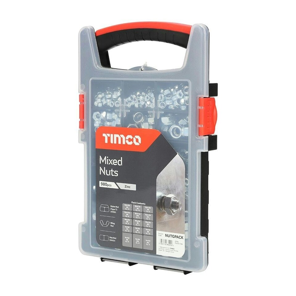 image 1 of Timco - Mixed Nuts Grab Pack - Zinc (Size 980pcs - 980 Pieces)