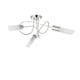 image 3 of Patras Chrome 3 Light Semi Flush Ceiling  Light