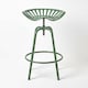 image 2 of Homescapes Vintage Style Metal Green Adjustable Tractor Seat Bar Stool | Green | 50 x 46.5 x 74 cms. Seat Height: 60-74cm.