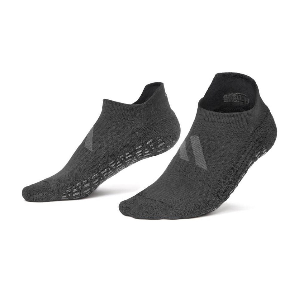 image 1 of Adidas Studio Grip Socks — Cotton-blend, Silicone-Grip Non-Slip Socks for Yoga, Pilates and Studio Workouts. | Multi | Grey | L