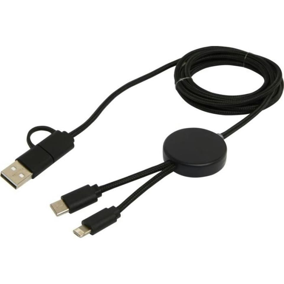 image 1 of Citala Recycled ABS Plastic 5 in 1 Charging Cable - Solid Black - One Size