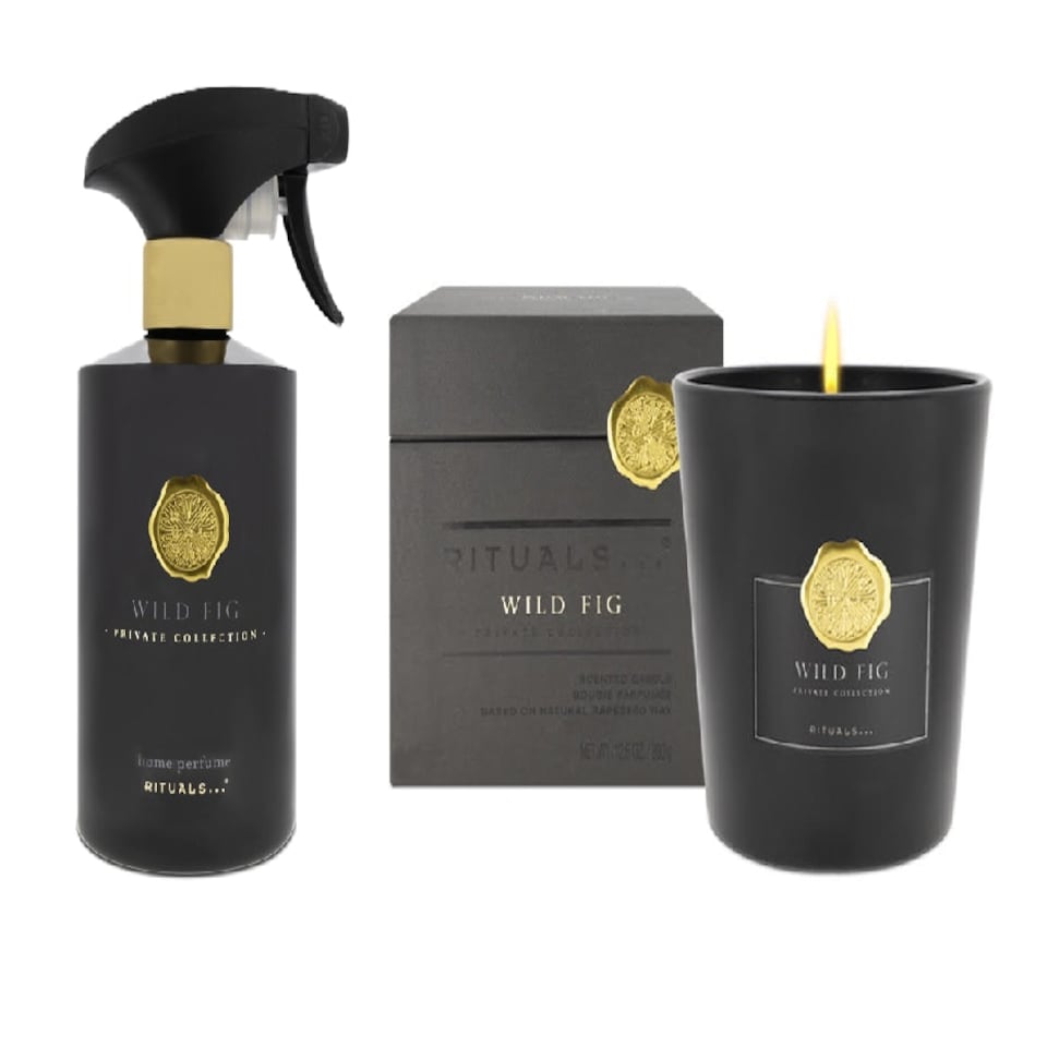 image 1 of Rituals Wild Fig Scented Candle 360g & Home Spray 500ml Gift Bag