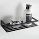 image 1 of Showerdrape Verso Stainless Steel Black Rectangular Shower Basket | Black | Black | 1