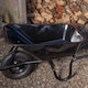 image 5 of 90 Litre 150kg Capacity Heavy Duty Outdoor Galvanised Pneumatic Metal Garden Wheelbarrow in Black