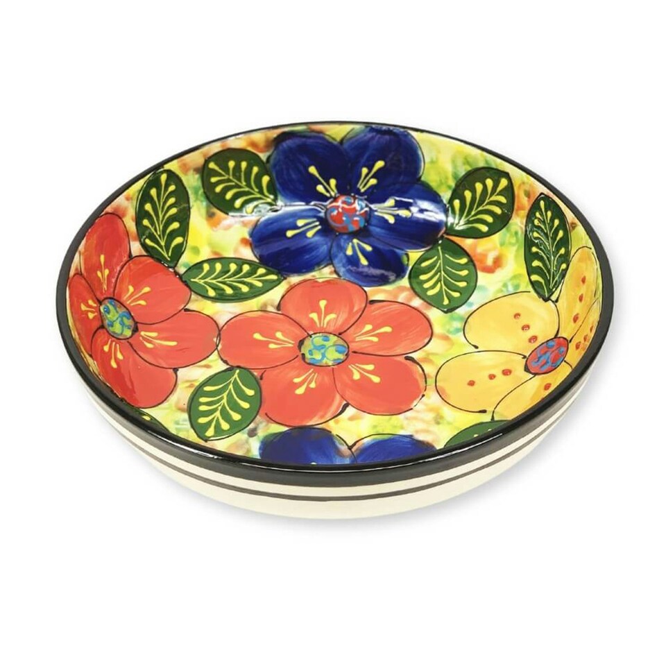 image 1 of Verano Spanish Ceramics Classic Spanish Large Bowl - 30cm Floral Multi
