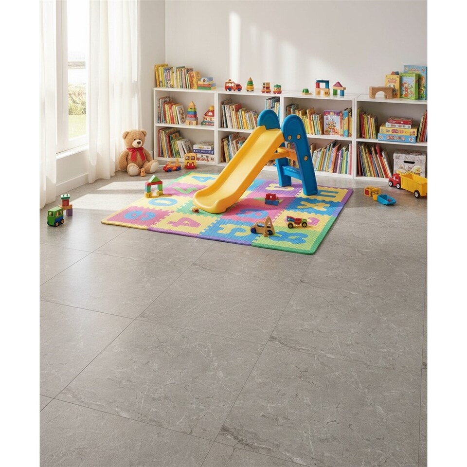 image 1 of Opalus Marble Ivory Matt Porcelain Tile (60 Pack - 20 Box - 43m2 ) - Bedroom - Floor & Wall Tile -Based on Turkish Silver Marble