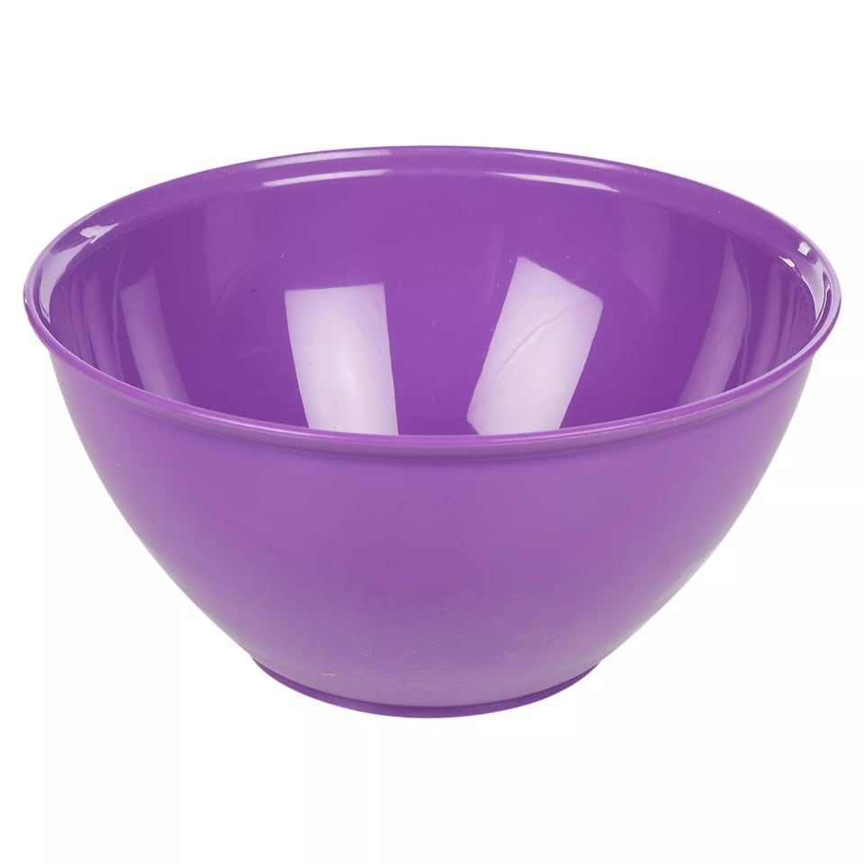 image 1 of 3 Pcs Durable Plastic Colourful Mixing Bowls Set Microwave and Dishwasher Safe | Purple | Purple