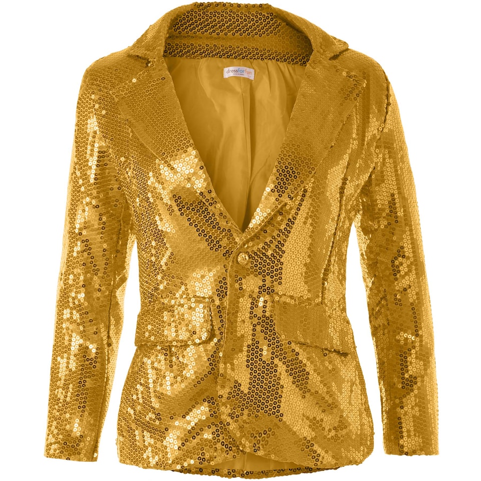 image 1 of Womens sequin jacket | Gold | gold | 1