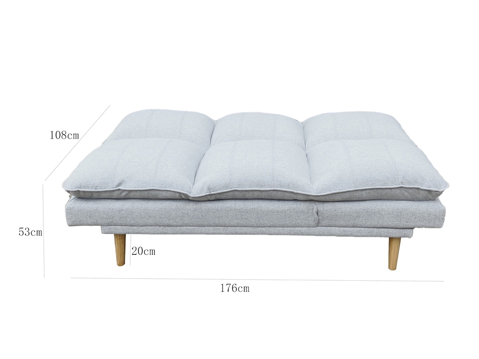 image 1 of The Amalfi 3 Seater Sofa in Grey or Sky Blue | Grey | One Size