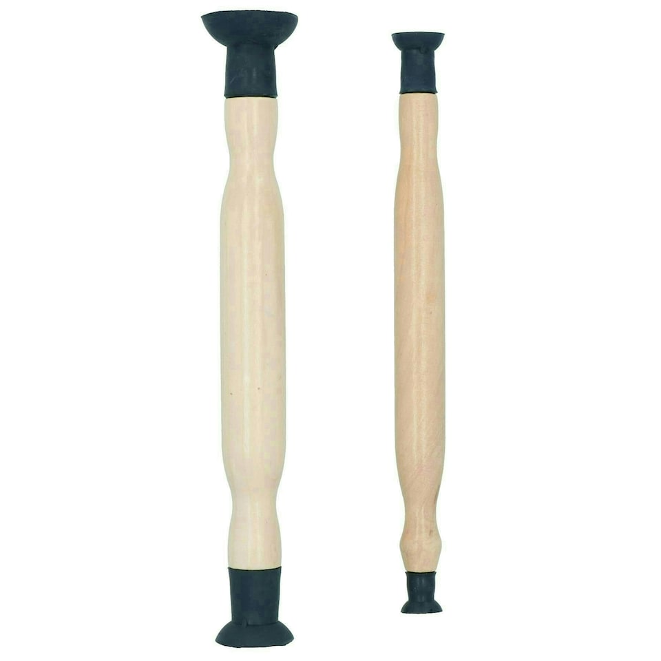 image 1 of 2pc Hand Valve Lapping Lapper Cylinder Piston Grinding Stick 5/8in - 1-3/8in