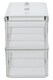 image 3 of Interiors by Premier Six Compartment Plastic Cosmetics Organiser, Makeup Drawer Organiser, Cosmetic Storage Box, Makeup Tray | Clear