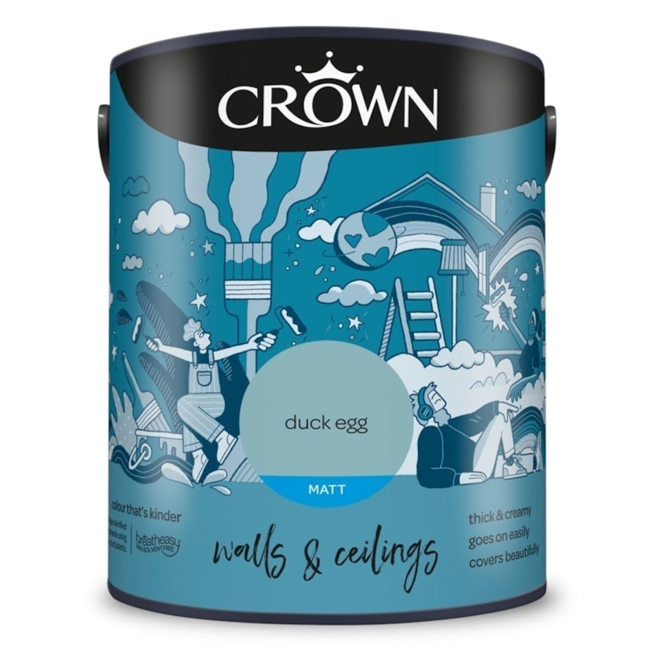 image 1 of Crown Matt Emulsion Duck Egg 5L