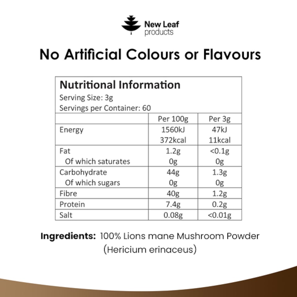 image 1 of Lions Mane Mushroom Powder - 100% Fruiting Body