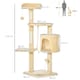 image 4 of PawHut Pet Activity Centre Cat Tree Condo with Scratching Post 4-Tier Beige