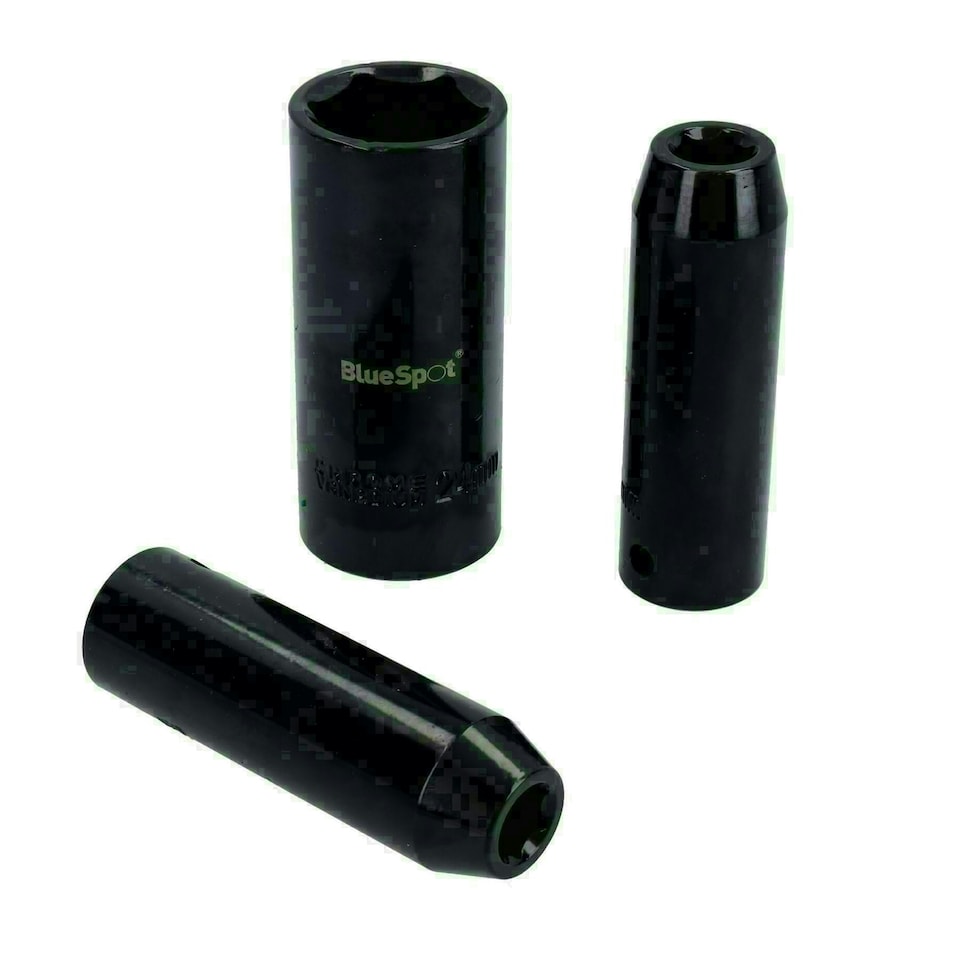 image 1 of 1/2" Drive Breaker Power Bar 30" + 10pc Impact Deep Sockets 10mm - 24mm