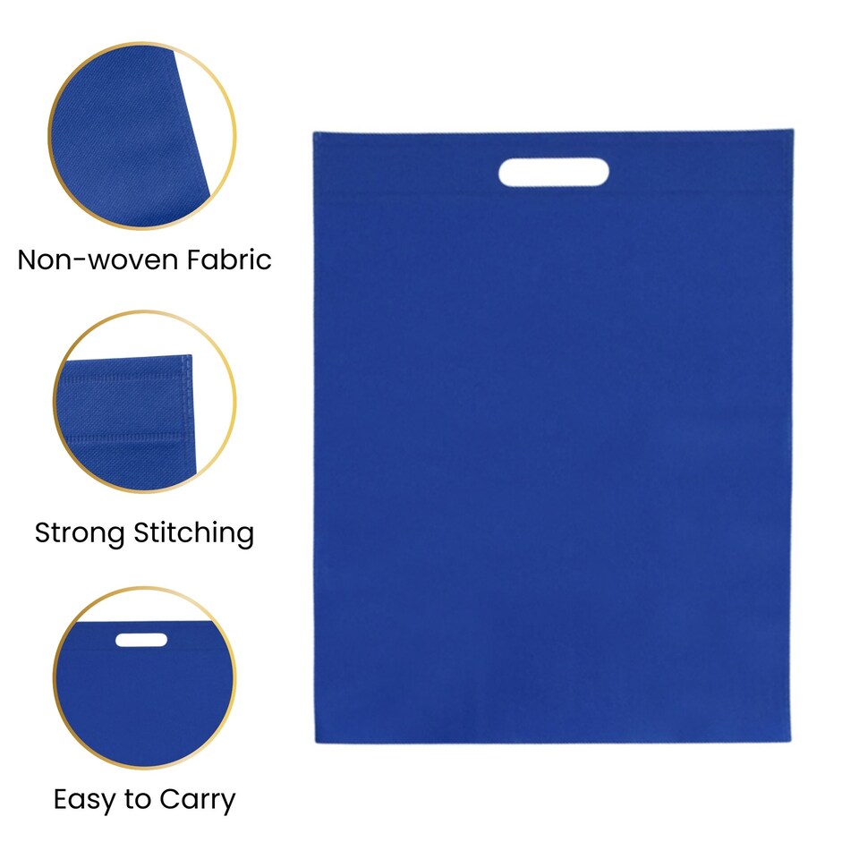 image 1 of Pack of 25 Grey Coloured 40x30cm Non-Woven Patch Handle Bags | Grey