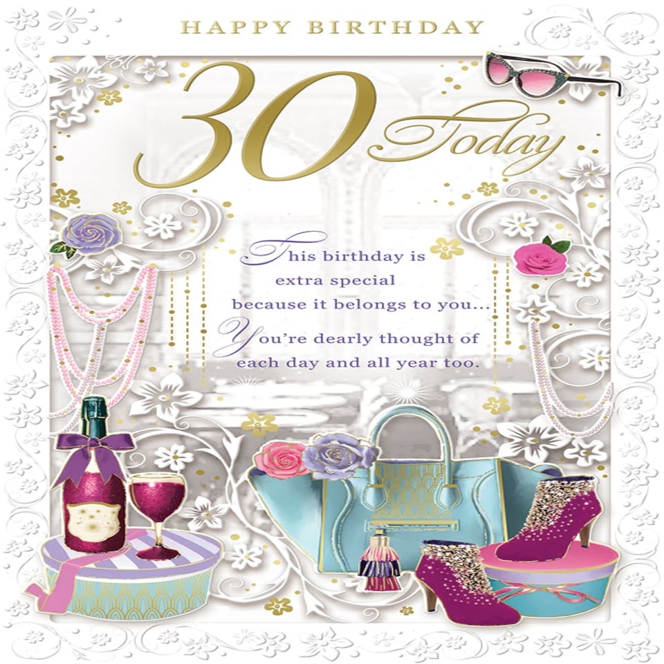 image 1 of 30 Today Open Female Birthday Opacity Card