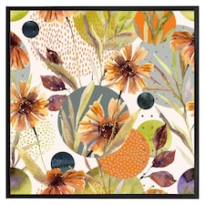 Autumn flowers (Picture Frame) Black | XS
