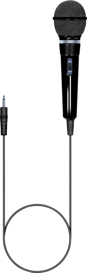 image 1 of Black Plastic Microphone 3.5mm