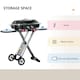 image 5 of Outsunny Foldable 2 Burner Gas BBQ Grill Trolley w/ Side Shelves Storage Pocket
