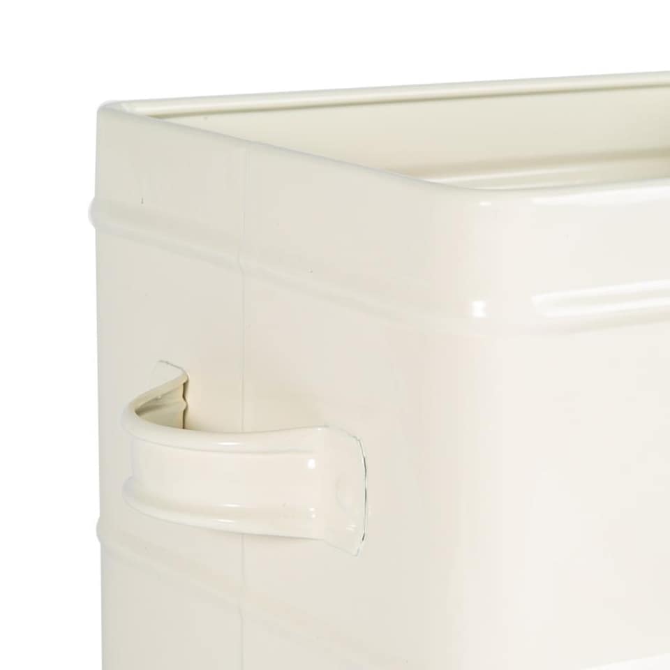 image 1 of Harbour Housewares Vintage Metal Laundry Powder Canister - Cream | Cream | Cream | 1