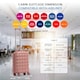 image 2 of Flight Knight Bubble Suitcase - Ryanair easyJet Jet2 Approved - 8 Wheel Carry Cabin Hardcase 55x35x20cm Pink | Rose Gold | Cabin Bag