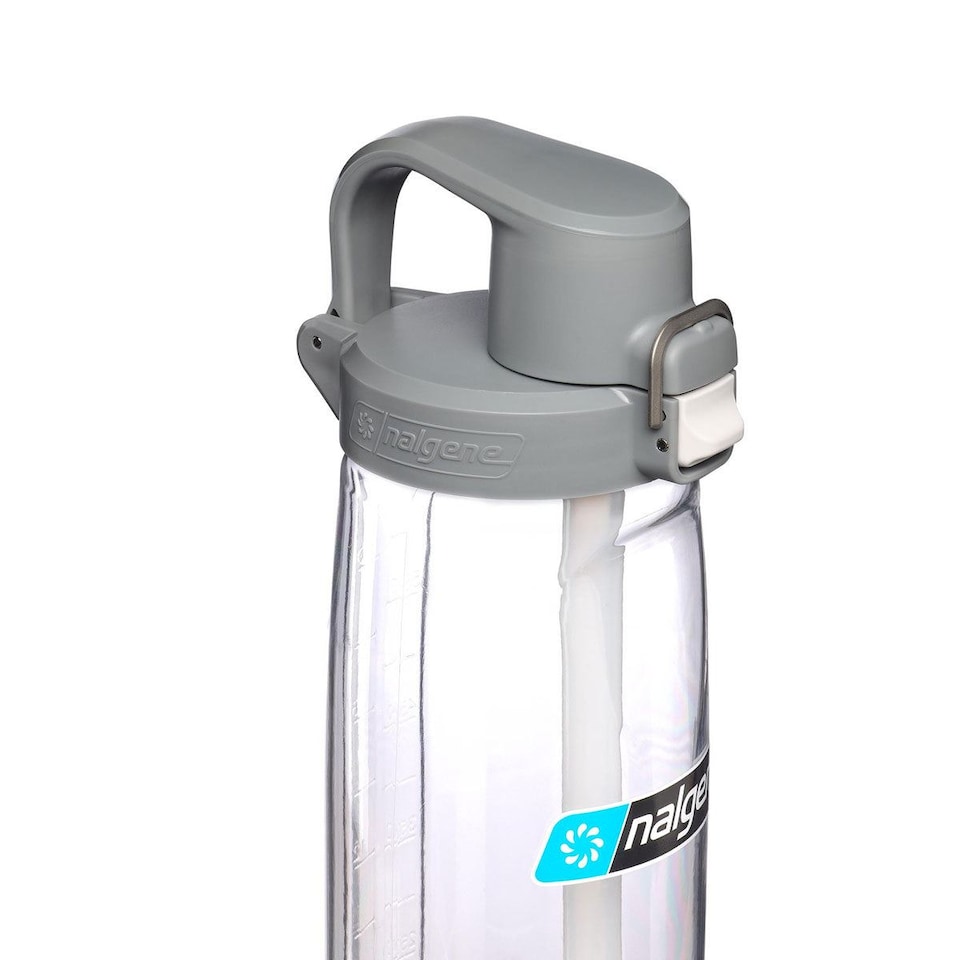 image 1 of Nalgene Fresh Flow 700ml Straw Water Bottle - Clear - Gray Cap