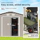image 4 of Outsunny 13 x 11ft Metal Garden Shed, Outdoor Storage Tool House with Ventilation Slots, Foundation Kit and Lockable Double Doors, Light Grey