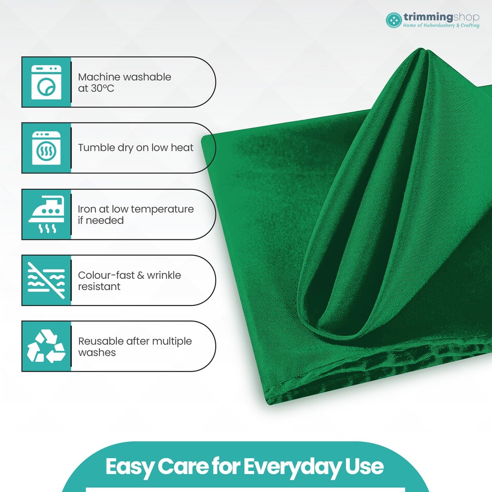 image 1 of 1pc Polyester Table Napkins, Wrinkle-Resistant Cloth Napkin - 20 Inch