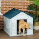 image 2 of PawHut Weather-Resistant Dog House, Puppy Shelter for Large Dogs - Blue
