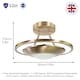 image 2 of Modernistic Semi Flush Energy Saving LED Ceiling Light Fitting in Antique Brass | Gold