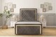 image 1 of Sloomy Sofia Gold Slate Naples Bed Frame With 50" Upholstered Headboard 2'6 Small Single