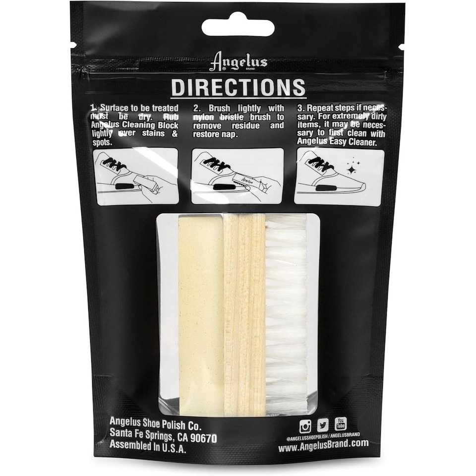 image 1 of Angelus Nubuck & Suede Kit - Cleaner & Eraser for Delicate Care | Brown