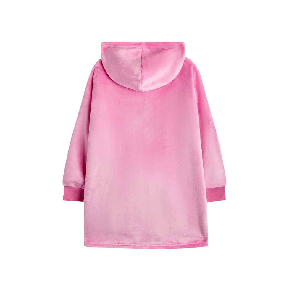image 1 of Nintendo Girls Princess Peach Super Mario Blanket Hoodie - Pink - 6-8 Years