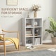 image 3 of HOMCOM 6-Cube Bookshelf, Display Shelving Unit for Home Office, White