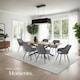 image 8 of Dining Chair Marilyn - velvet look, quilted pattern - per piece Grey | Grey/Black