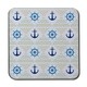 image 1 of Nautical Elements on Striped Background (Coaster)