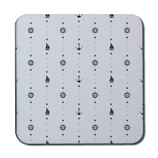 Anchor, Wheel, Sailboat (Coaster)