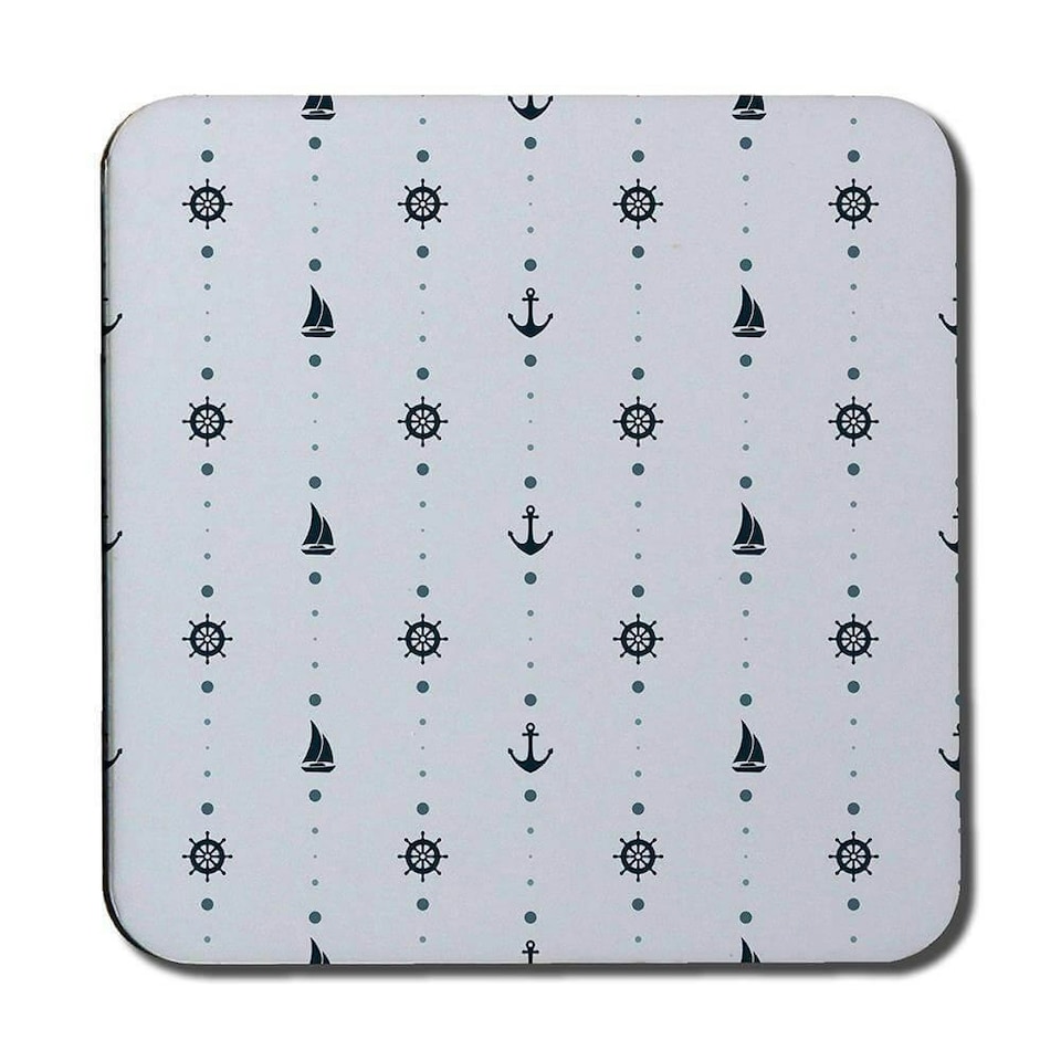 image 1 of Anchor, Wheel, Sailboat (Coaster)