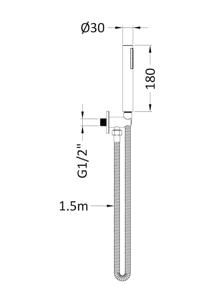 image 1 of Round Outlet Elbow Parking Bracket Shower Handset Brushed Brass | Copper | Brushed Brass | 1