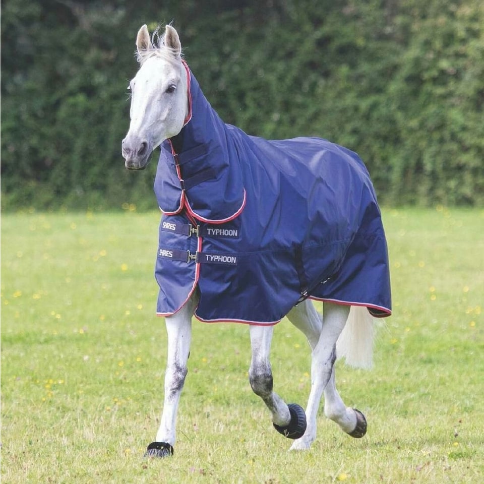 image 1 of Tempest Typhoon 100 Combo Neck Horse Turnout Rug - Navy - 48in