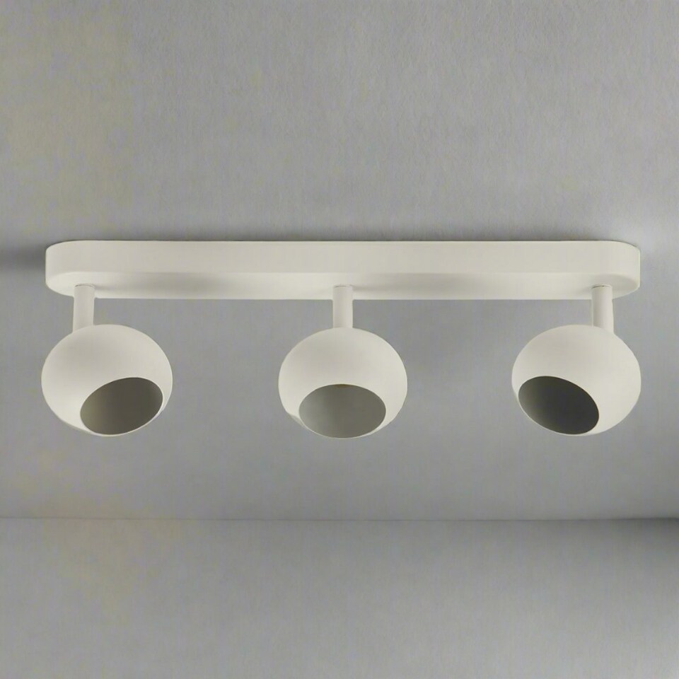 image 1 of CGC NIEVE Matt White Triple Three Head GU10 Ceiling Surface Spot Light Round Head White