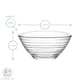 image 3 of LAV Derin Glass Serving Bowls - 12cm - Clear - Pack of 6 | Clear | Clear