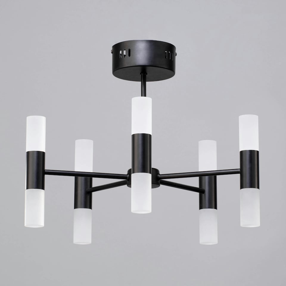 image 1 of BHS Lois 10 Light Flush Ceiling Light, Black