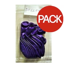 Everts Minipax Latex Metallic Balloons (Pack of 12) - Violet - One Size