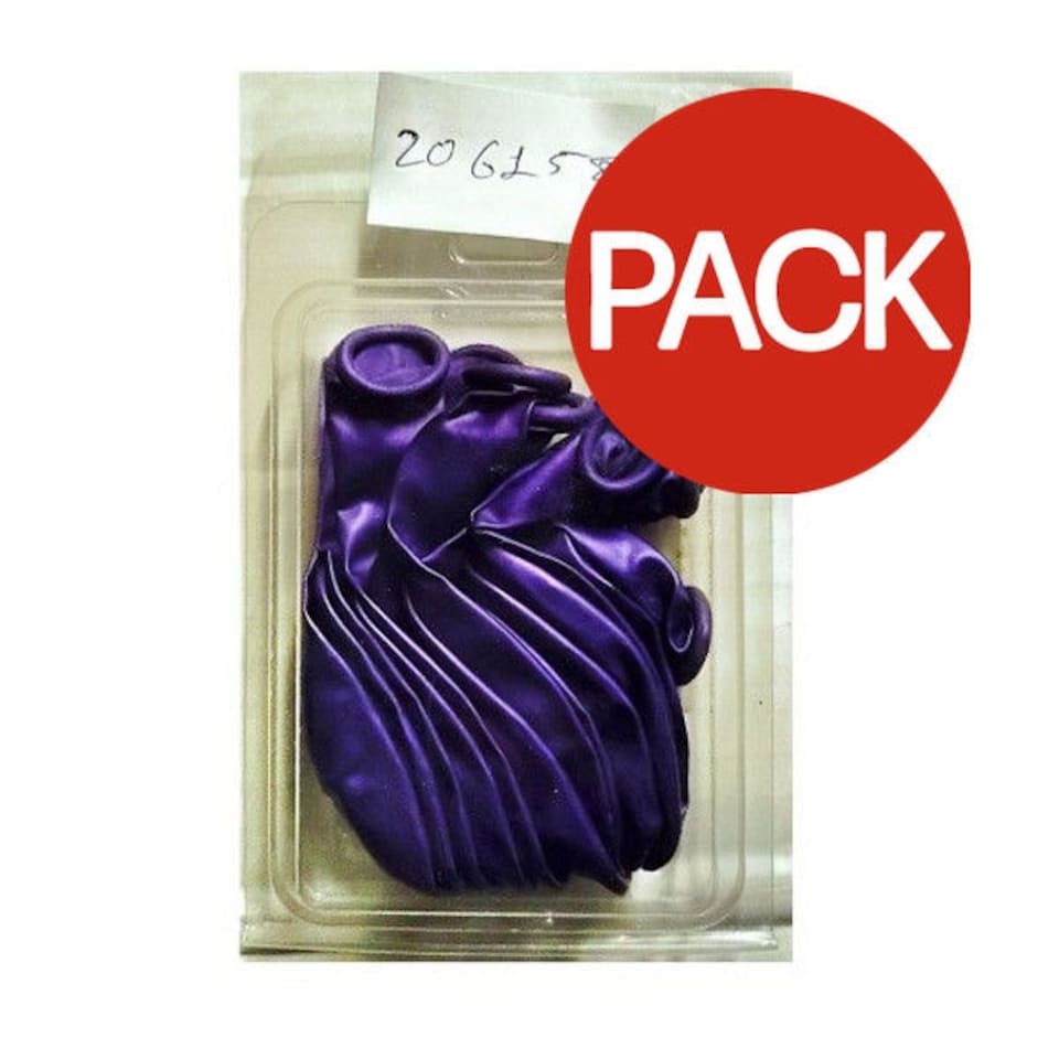 Everts Minipax Latex Metallic Balloons (Pack of 12) - Violet - One Size